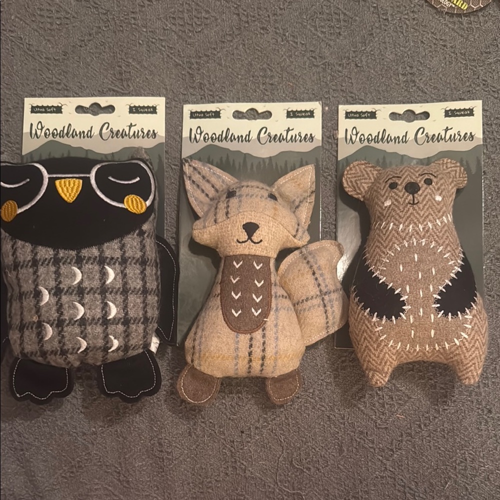 Woodland Creatures Plush Dog Toys